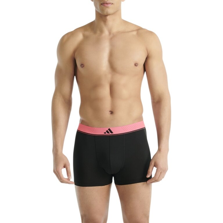 adidas bielizna bokserki Trunk Climacool Active Micro Flex Eco czarny/szary/różowy męski - 3 sztuki
