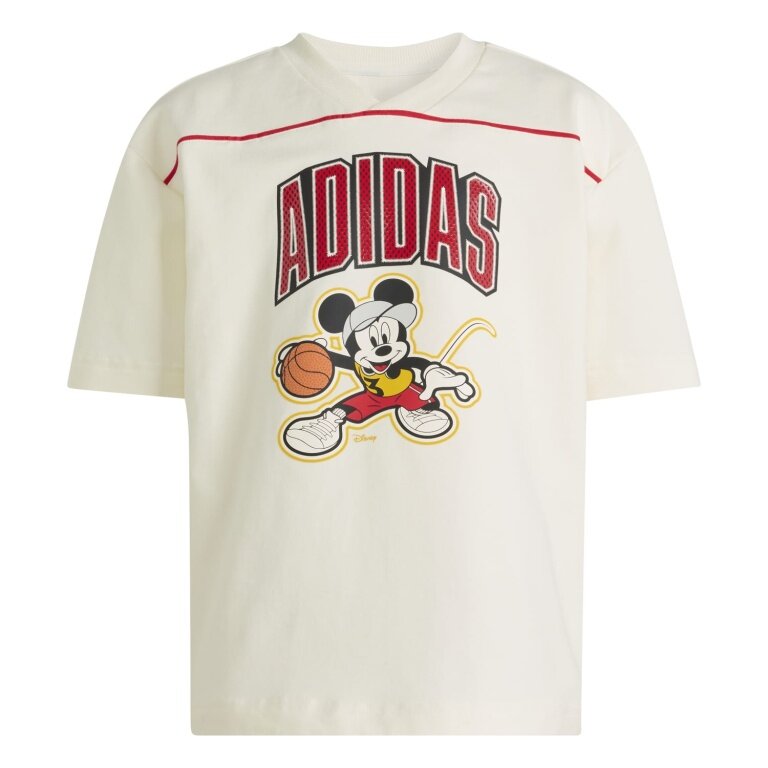 adidas T-shirt rekreacyjny Disney Miki Maus (bawełna) beżowy dziecięcy