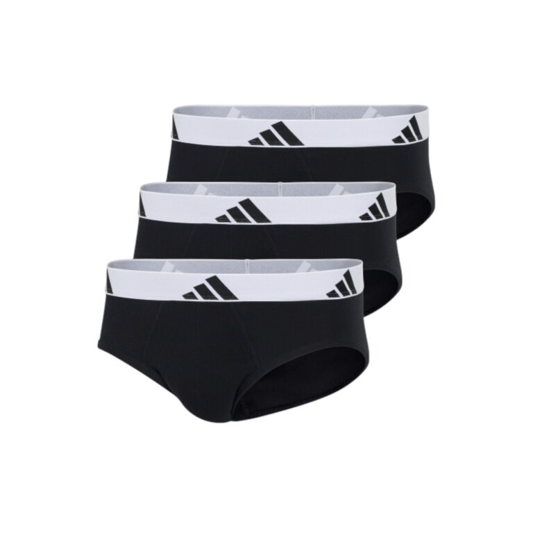 adidas bielizna slip brief Active Flex Cotton - czarny/biały - 3 sztuki