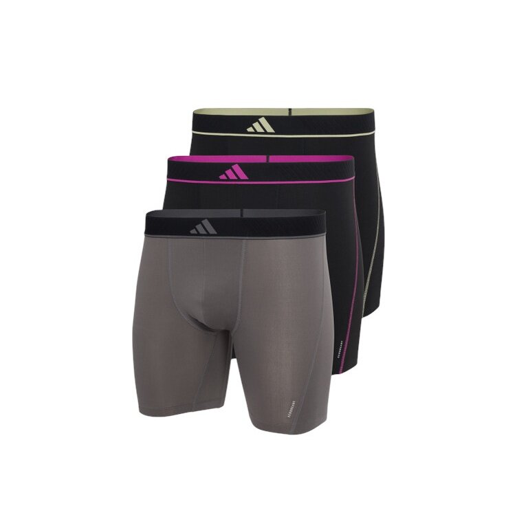 adidas bielizna bokserki Brief Active Micro Flex Eco wielokolorowe czarne/szare męskie - 3 sztuki