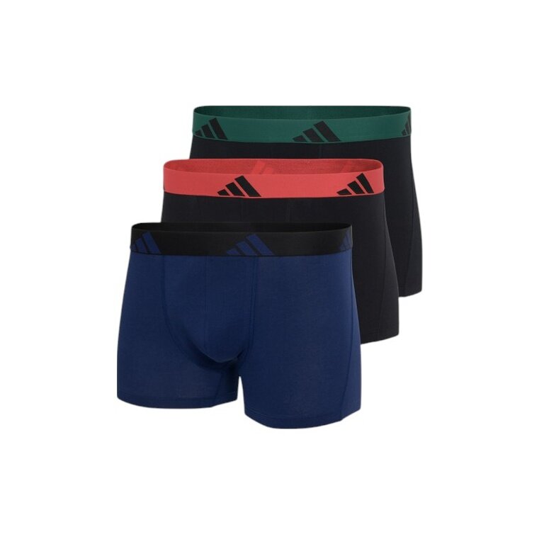 adidas bielizna bokserki trunk Active Flex Cotton czarny/ciemnoniebieski męskie - 3 sztuki