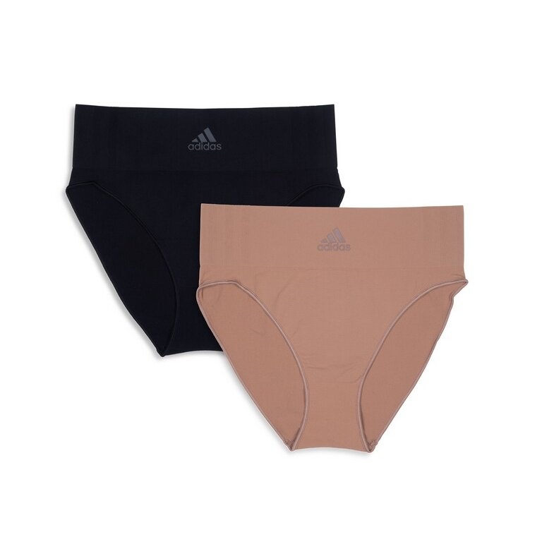 adidas Bielizna Slip Bikini (idealne dopasowanie) beżowo/czarny Damskie - 2 sztuki