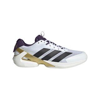 adidas buty tenisowe adizero Ubersonic 5 Allcourt/lekkość 2025 białe/czarne/złote męskie