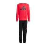 adidas dres treningowy Essentials Jogger (mieszanka bawełny) czerwony/czarny dziecięcy