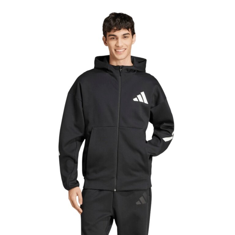 adidas bluza z kapturem Z.N.E. Zip-Hoodie (bawełna/poliester) czarna męska