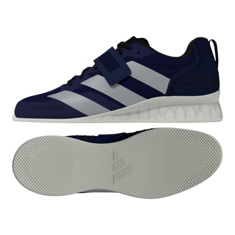 adidas Buty fitnessowe Adipower Weightlifting III (buty do podnoszenia ciężarów) 2025 ciemnoniebieskie/srebrne męskie