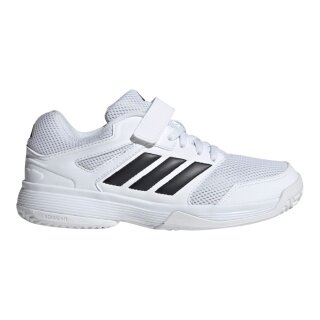 adidas halowe buty sportowe Speedcourt na rzepy białe/czarne dziecięce