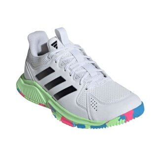 adidas halowe buty do tenisa Court Flight białe/kolorowe damskie