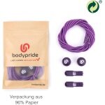 bodypride sznurowadła okrągłe/odblaskowe fioletowe 120cm - 1 para