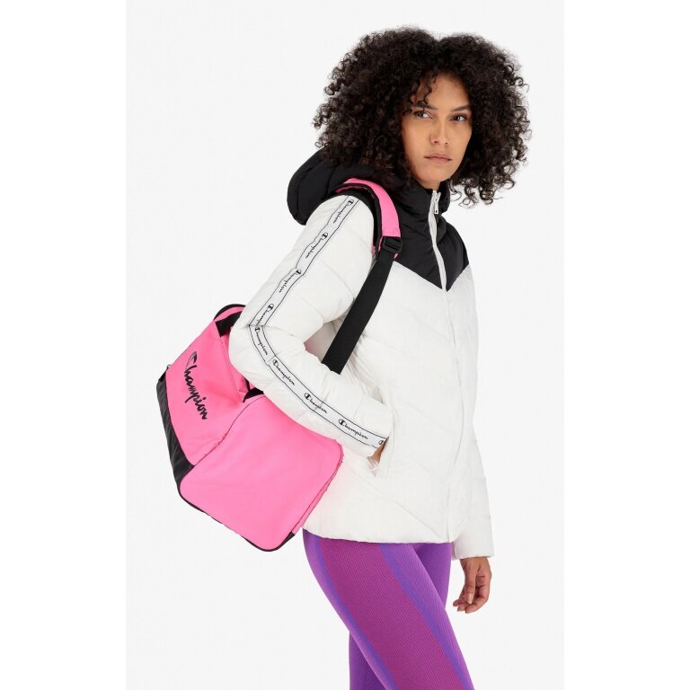 Champion Kurtka pikowana - lekka pikowana kurtka z kapturem w kontrastowym stylu - biała Damska