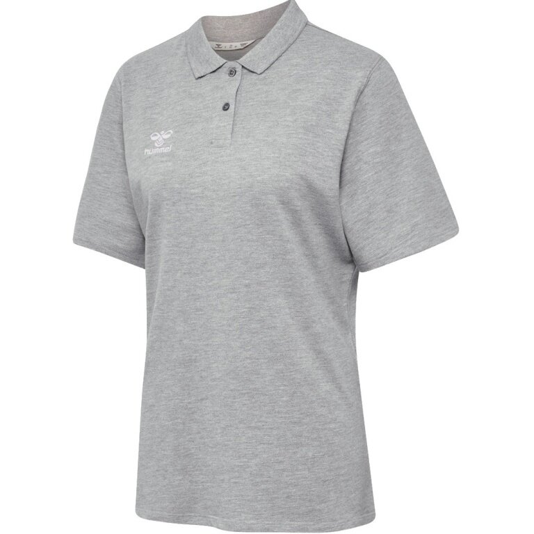 hummel Sport/Czas wolny Polo hmlGO 2.0 (Bawełna organiczna) Krótki rękaw szary Damskie