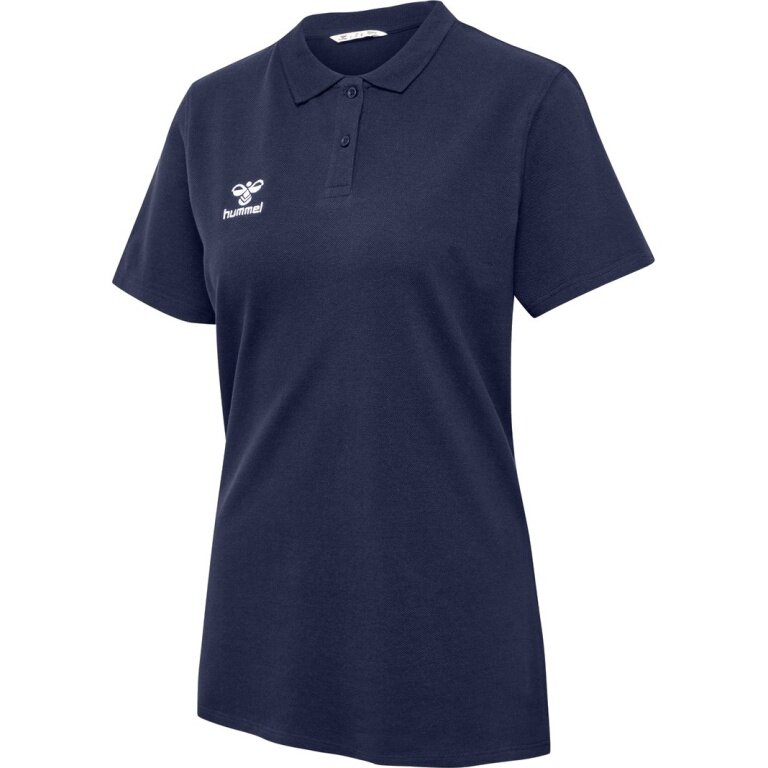hummel Sport/Czas wolny Polo hmlGO 2.0 (Bawełna organiczna) Krótki rękaw granatowy Damskie