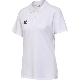 hummel Sport/Czas wolny Polo hmlGO 2.0 (Bawełna organiczna) Krótki rękaw biały Damski