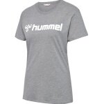 hummel Sport/Freizeit-Shirt hmlGO 2.0 Logo (Bawełna organiczna) Krótki rękaw szary Damski