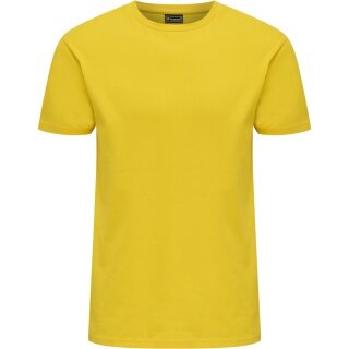 hummel T-shirt rekreacyjne hmlRED Basic (bawełna) Krótki rękaw żółty Mężczyźni