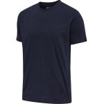 hummel T-shirt rekreacyjne hmlRED Basic (bawełna) Krótki rękaw granatowy Mężczyźni
