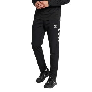 spodnie hmlCORE 2.0 Woven Pants (elastyczny pas) długie czarne/białe męskie