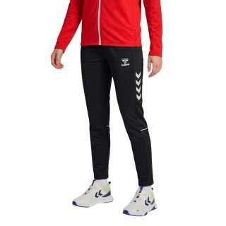 spodnie hmlCORE 2.0 Woven Pants (elastyczny pas) długie czarne/białe damskie