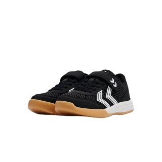 hummel Halowe buty do gry Multiplay Flex VC (rzep) czarno-białe dziecięce