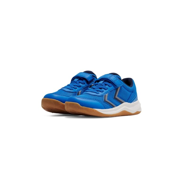 hummel Halowe buty do gry Multiplay Flex VC 2.0 (rzep) indygo/biały dziecięce