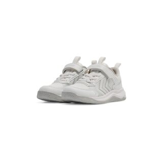 hummel halowe buty do tenisa Power Stable VC (rzep) białe dziecięce