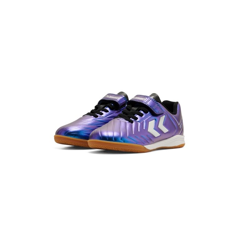 hummel Halowe buty do tenisa Top Star I.C. VC 2.0 (rzep) granatowo-wielokolorowe dziecięce
