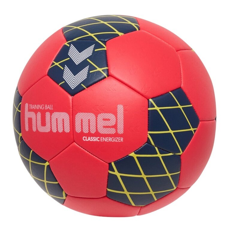 hummel piłka ręczna hmlClassic Energizer HB (rozmiar 2) czerwono/marynarsko-niebiesko/żółta - 1 sztuka