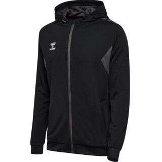 hummel Sportowa kurtka z kapturem hmlAUTHENTIC PL Zip Hoodie (100% rec. poliester) czarny mężczyźni