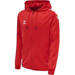 hummel Sportowa bluza z kapturem hmlCORE XK Poly Zip Hood Sweat (materiał polarowy) z kapturem czerwony mężczyźni