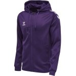 hummel Sportowa kurtka z kapturem hmlCORE XK Poly Zip Hood Sweat (materiał poliestrowy) z kapturem fioletowo/biała męska