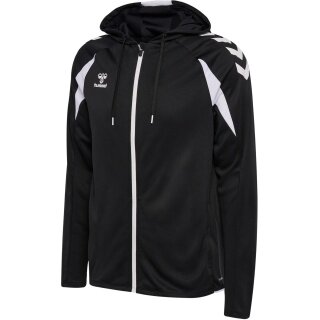 hummel Bluza z kapturem hmlCORE 2.0 Full-Zip (100% rec. poliester) czarna/biała męska