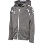 hummel Bluza z kapturem hmlCORE 2.0 Full-Zip (100% rec. poliester) szaro/biała dla dzieci