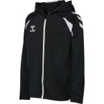 hummel Bluza z kapturem hmlCORE 2.0 Full-Zip (100% recyklingowany poliester) czarno-biała dziecięca