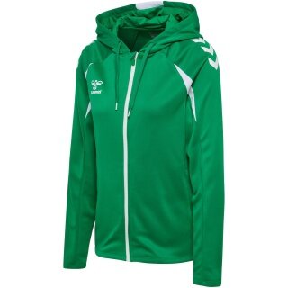 hummel Bluza z kapturem hmlCORE 2.0 Full-Zip (100% rec. poliester) zielona/biała damska