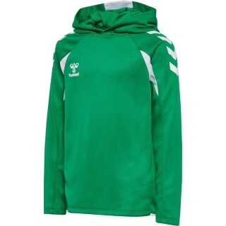hummel Bluza z kapturem hmlCORE 2.0 (100% recyklingowany poliester) zielona/biała dziecięca