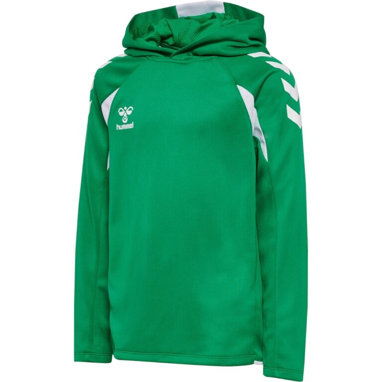 hummel Bluza z kapturem hmlCORE 2.0 (100% recyklingowany poliester) zielona/biała dziecięca