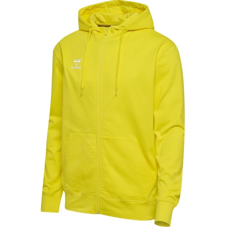 hummel Bluza z kapturem hmlGO 2.0 Full-Zip Hoodie (miękki materiał dresowy) żółty Mężczyźni