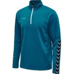 hummel Sportowa koszulka z długim rękawem hmlAUTHENTIC Half-Zip Sweatshirt (z dzianiny poliestrowej) niebieskozielona dziecięca