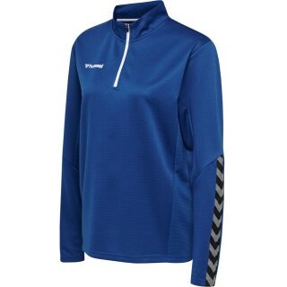 hummel Sportowa koszulka z długim rękawem hmlAUTHENTIC Half-Zip Sweatshirt (z dzianiny poliestrowej) granatowa Damska