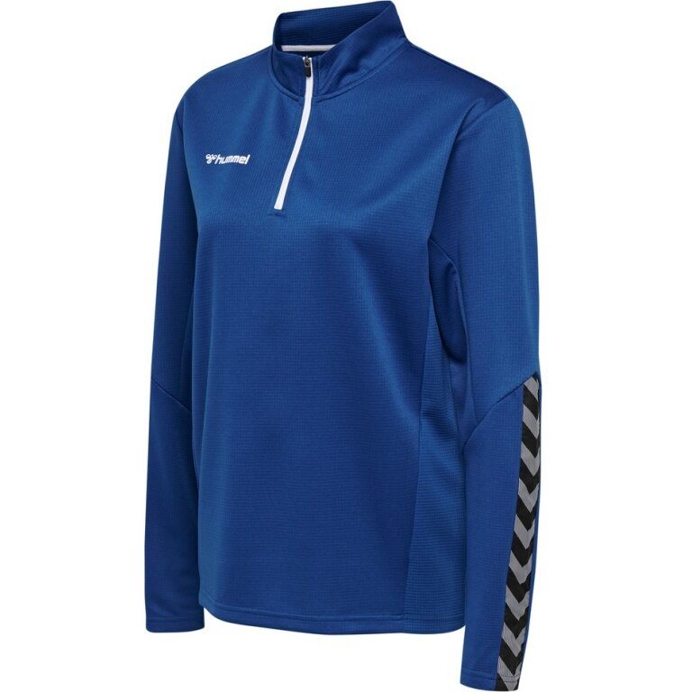 hummel Sportowa koszulka z długim rękawem hmlAUTHENTIC Half-Zip Sweatshirt (z dzianiny poliestrowej) granatowa Damska
