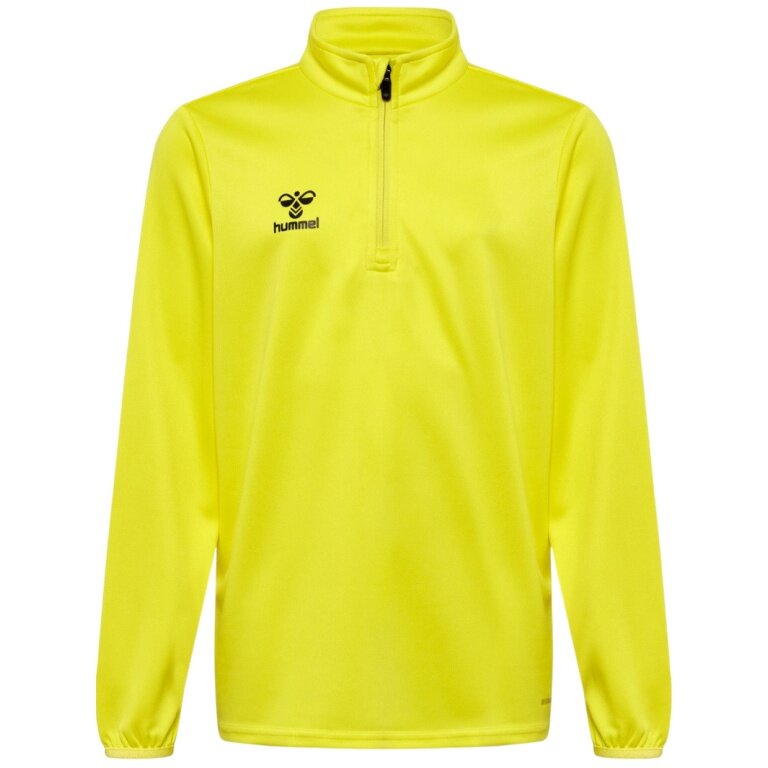 hummel Sportowa koszulka z długim rękawem hmlESSENTIAL Half-Zip (przyjemne uczucie noszenia) żółta dziecięca