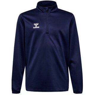 hummel Sportowa koszulka z długim rękawem hmlESSENTIAL Half-Zip (przyjemne uczucie noszenia) granatowa dziecięca