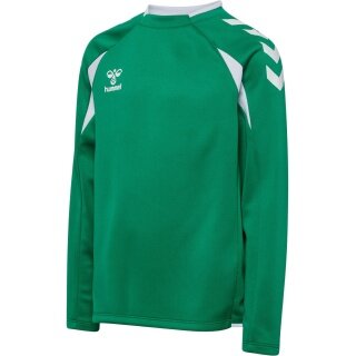 hummel Pullover hmlCORE 2.0 Crew Neck (100% rec. poliester) zielony/biały dziecięcy
