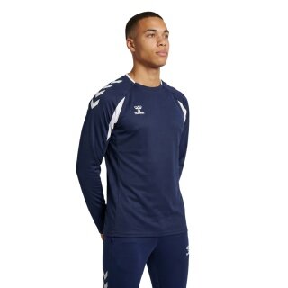 hummel Pullover hmlCORE 2.0 Crew Neck (100% rec. poliester) granatowy męski