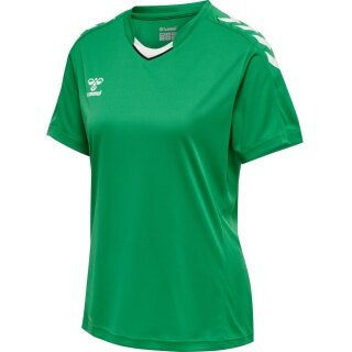 hummel Koszulka sportowa hmlCORE XK Poliester Jersey (wytrzymały podwójny splot) Krótki rękaw zielona Damska