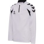hummel Sportowa koszulka z długim rękawem hmlCORE 2.0 Half Zip (optymalna swoboda ruchów) biała/czarna dla chłopców
