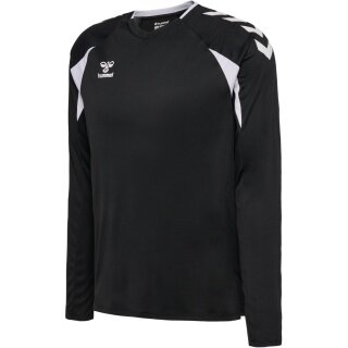 hummel Sportowa koszulka z długim rękawem hmlCORE 2.0 Jersey (przyjemne uczucie noszenia) czarna/biała Mężczyźni