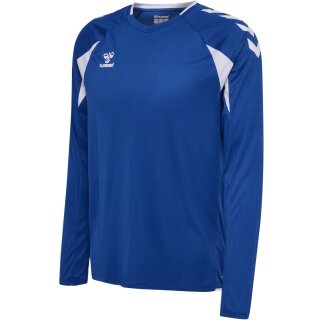 hummel Sportowa koszulka z długim rękawem hmlCORE 2.0 Jersey (przyjemne uczucie noszenia) niebiesko/biała dla mężczyzn