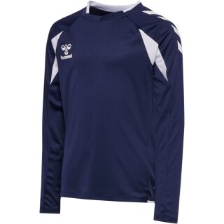 hummel Sportowa koszulka z długim rękawem hmlCORE 2.0 Jersey (przyjemne uczucie noszenia) granatowa/biała dla chłopców