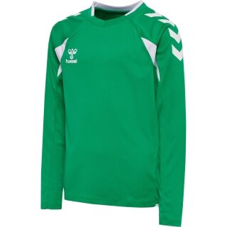 hummel Sportowa koszulka z długim rękawem hmlCORE 2.0 Jersey (przyjemne wrażenie noszenia) zielona/biała dla chłopców